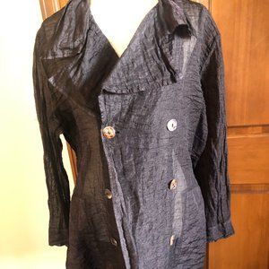 Crinkle fabric jacket